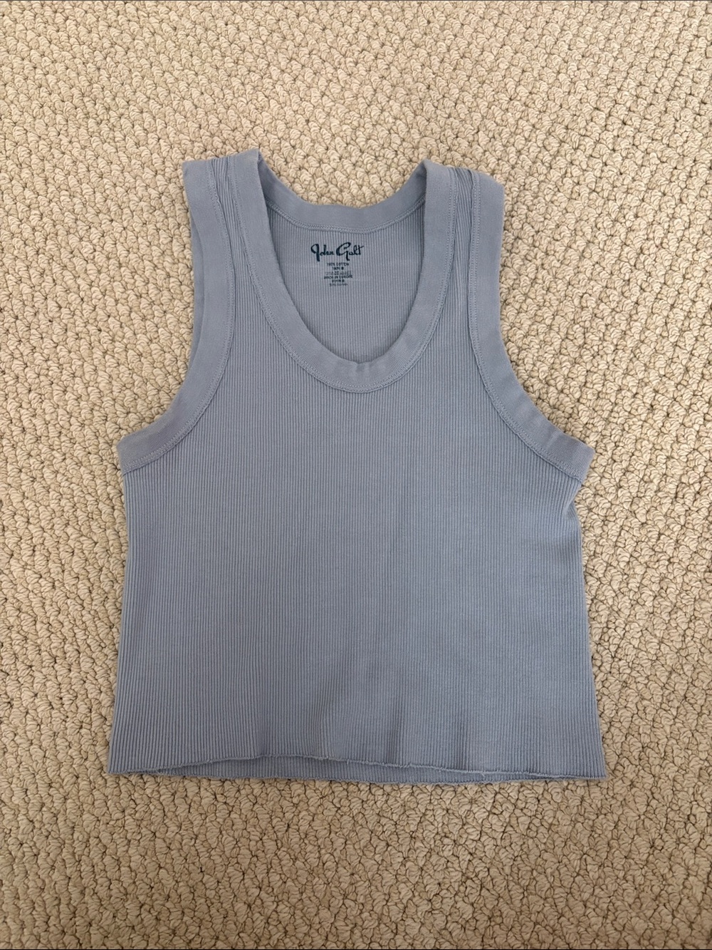 Brandy Melville Ribbed Tank Top in Light Blue